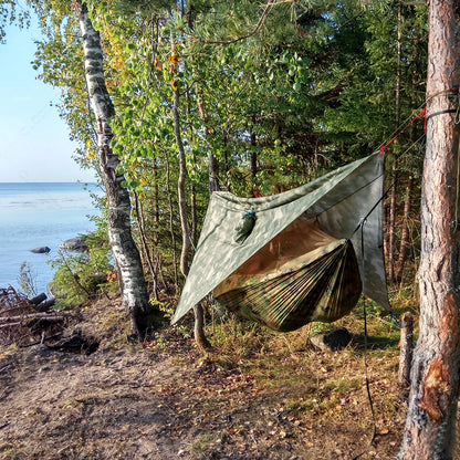 Camping Hammock w/Mosquito Net And Rain Fly